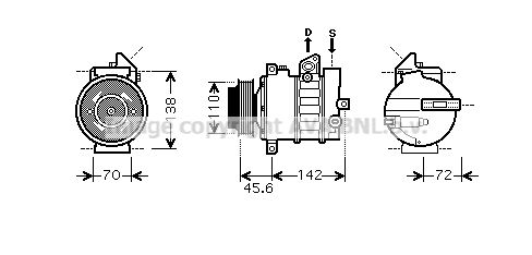 AVA QUALITY COOLING Компрессор, кондиционер MSK438